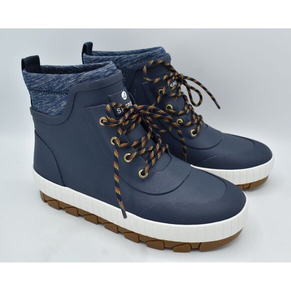 Sperry Womens Size 10 Torrent Blue Waterproof Rubber Boots Shoes - Picture 3 of 12